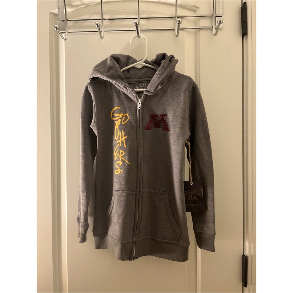 Blue 84 Youth Girls Full Zip Sweat Hoodie Size Small Gradient Gray